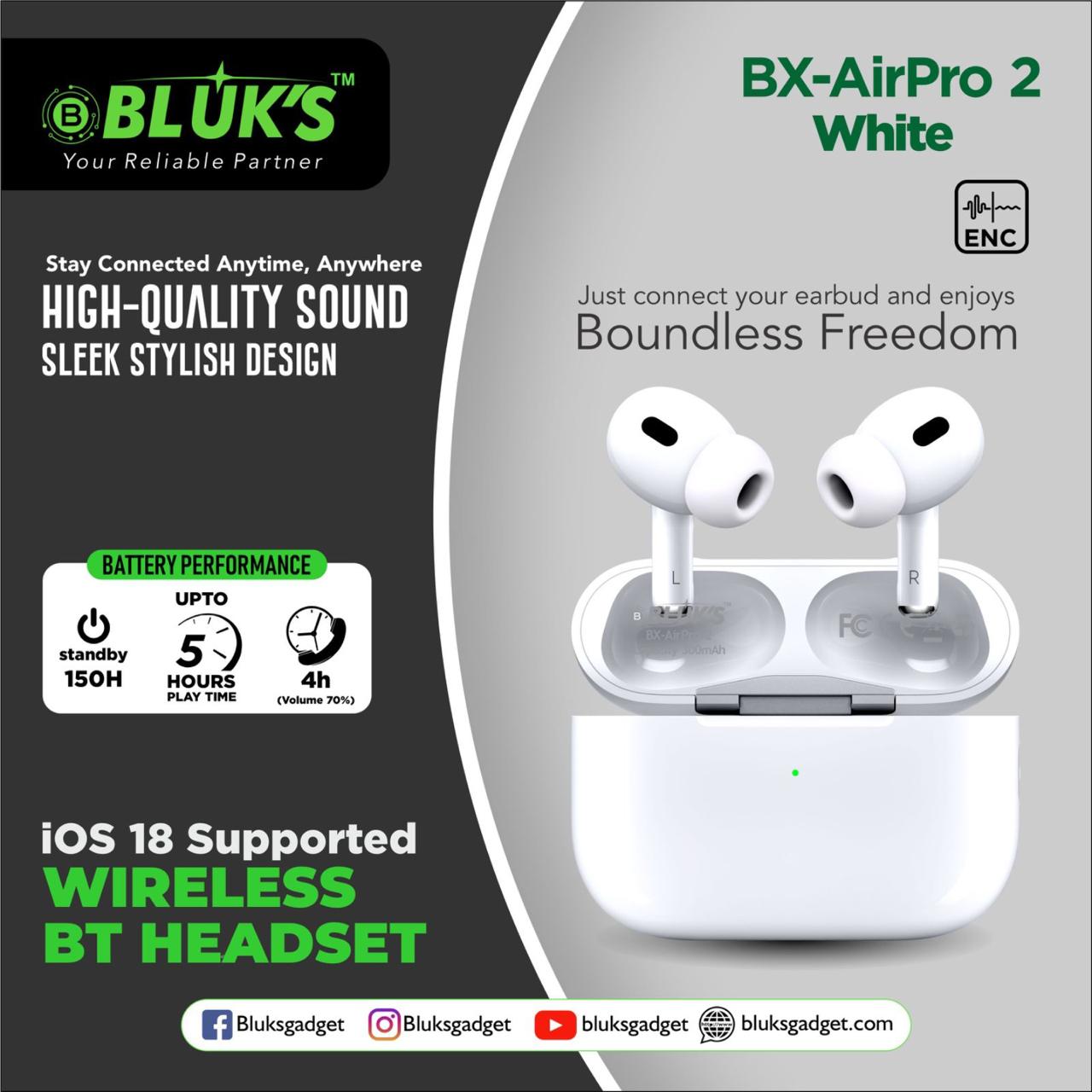 AIRPODS PRO 2 WITH ENC  (1 YEAR WARRANTY)